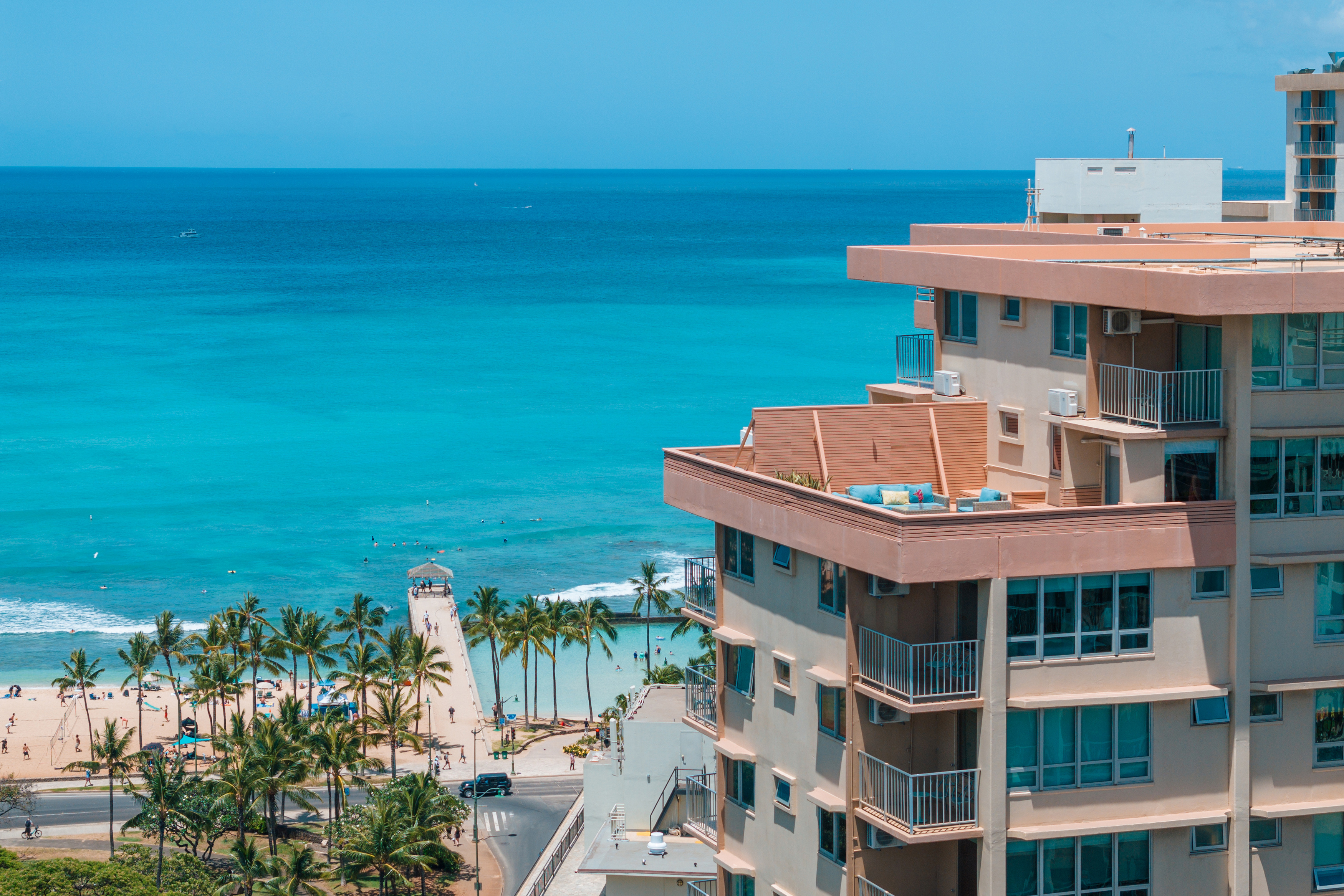 hotel with beautiful ocean views