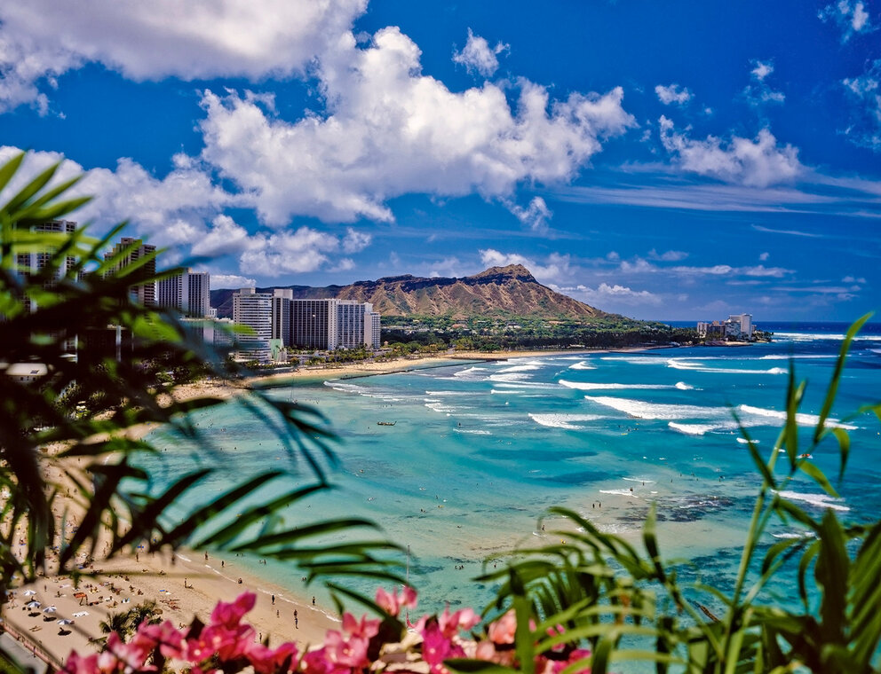 View of beach landscape and coastline
