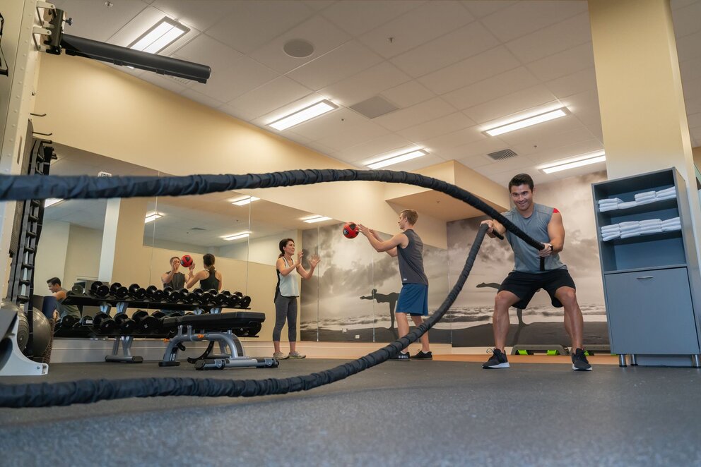 Battle Ropes in Fitness Center