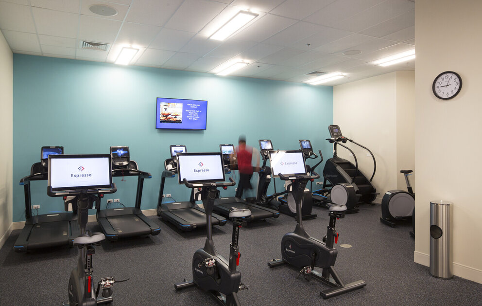 Treadmill and Bikes in Fitness Center