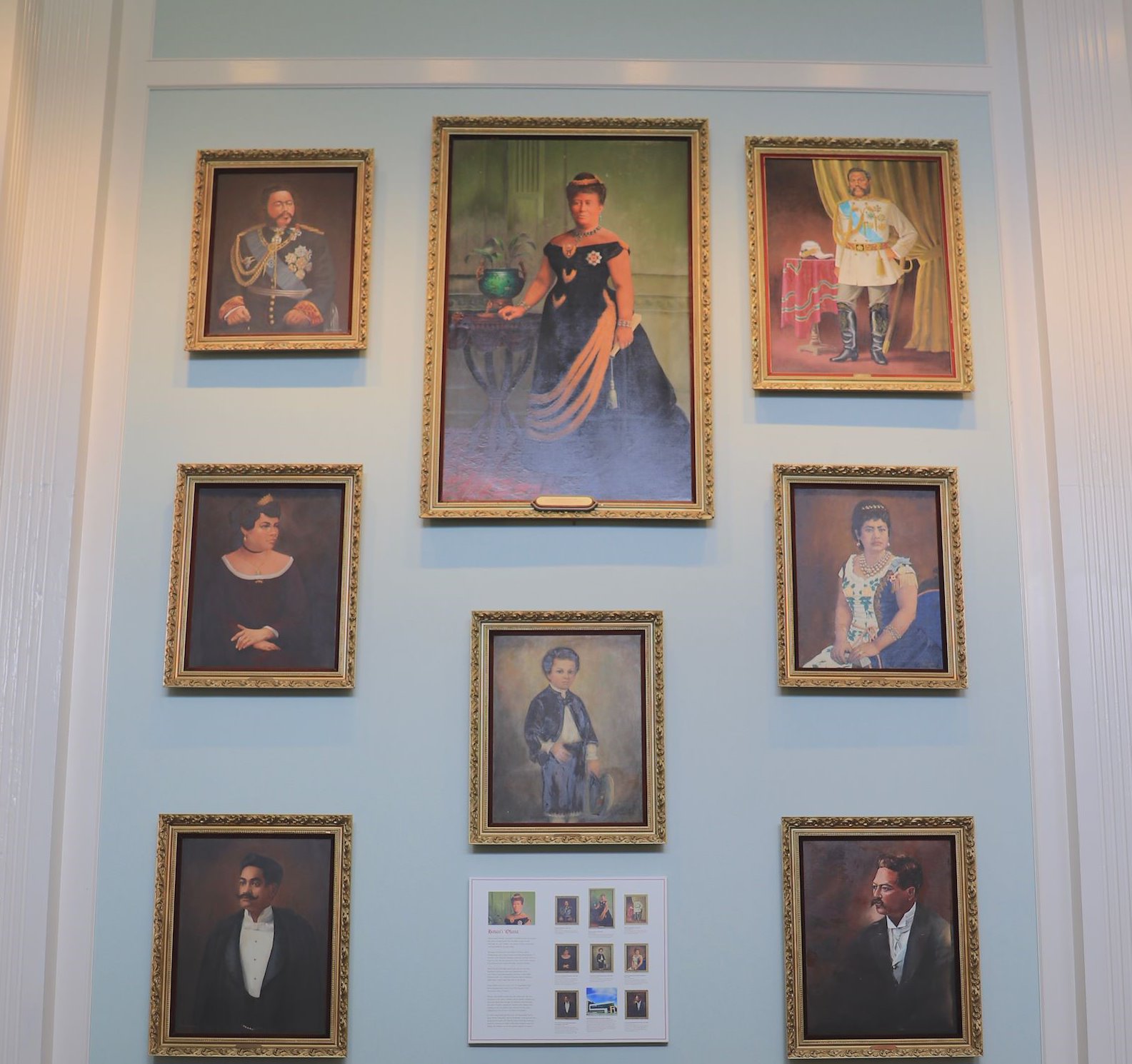 Multiple portraits for Hawaiian royals