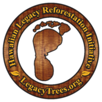 a logo with a foot print