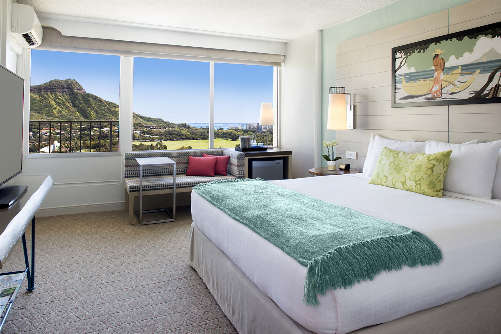 accessible room with a mountain view